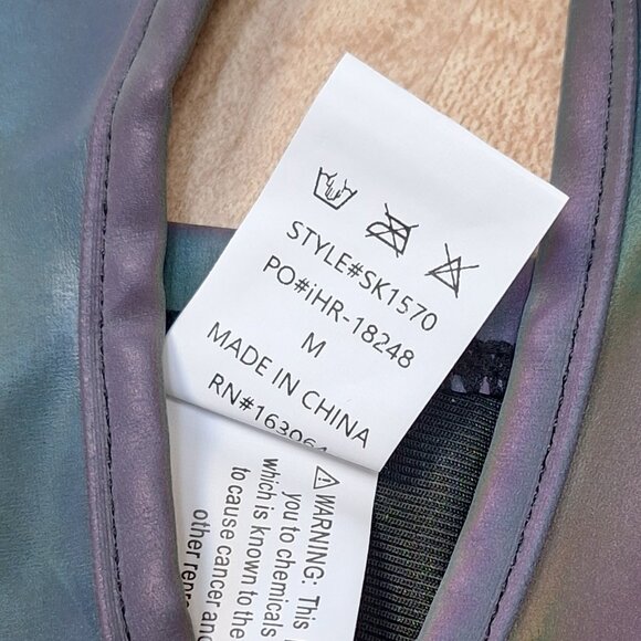 iHeartRaves Party Lights Rainbow Reflective Cutout Top - Picture 5 of 9